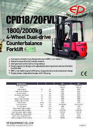 Elektromos targoncák EP CPD18FVL
