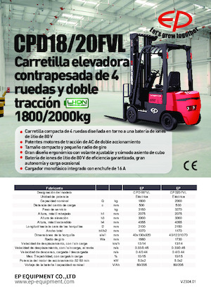 Elektromos targoncák EP CPD18FVL