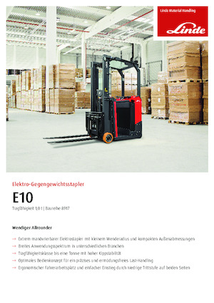 Elektromos targoncák Linde E10 Container