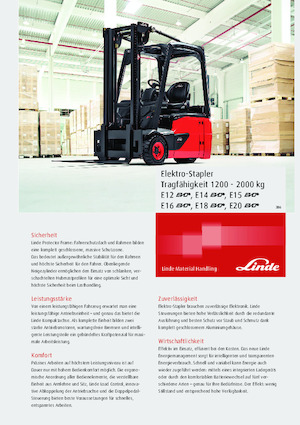 Elektromos targoncák Linde E16P EVO 