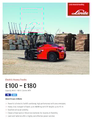 Elektromos targoncák Linde E180/600