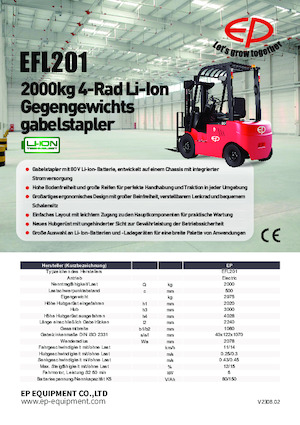 Elektromos targoncák EP EFL201