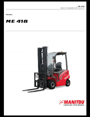 Elektromos targoncák Manitou ME 418