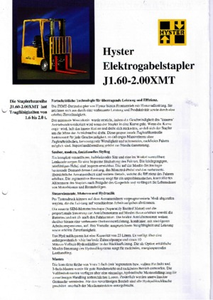 Elektromos targoncák Hyster J 1.60 XMT