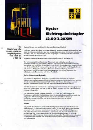 Elektromos targoncák Hyster J 2.00 XM