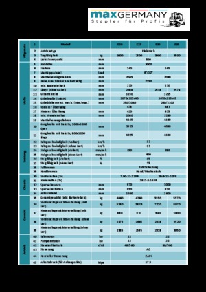 Elektromos targoncák MaxGermany MG-E 25