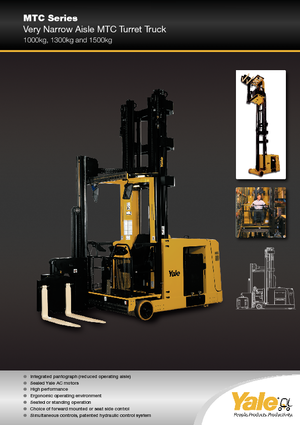Elektromos oldalvilás taroncák Yale MTC15 SWB
