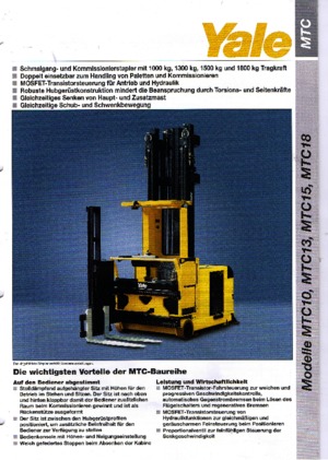 Elektromos oldalvilás taroncák Yale MTC 18