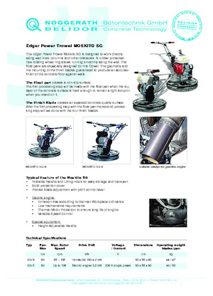 Gyalogkiséretű simítók Belidor-Noggerath Moskito SG