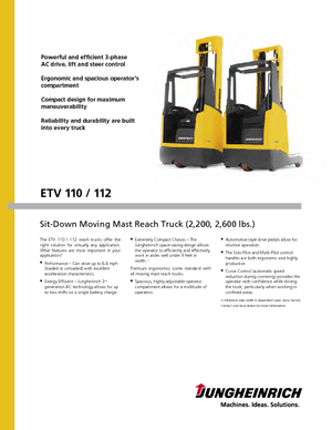 Felrakó targoncák Jungheinrich ETV 110