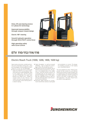 Felrakó targoncák Jungheinrich ETV 110