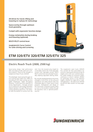 Felrakó targoncák Jungheinrich ETV 320 