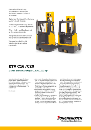 Felrakó targoncák Jungheinrich ETV C20