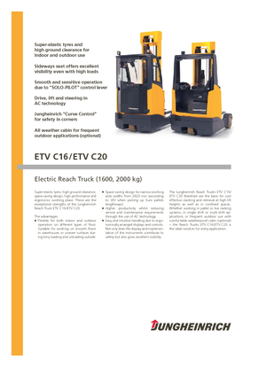 Felrakó targoncák Jungheinrich ETV C20