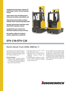 Felrakó targoncák Jungheinrich ETV C20