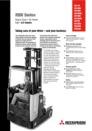 Felrakó targoncák Mitsubishi RB 16 NS