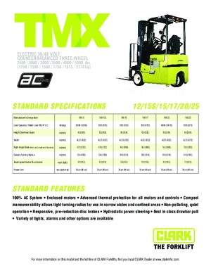 Elektromos targoncák Clark TMX 20 x