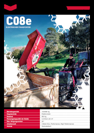 Elektromos lánctalpas dömperek Yanmar C08e