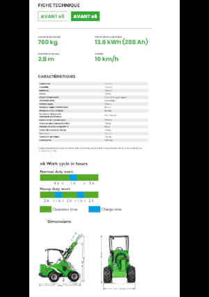 Elektromos gumikerekes rakodók Avant Tecno e6