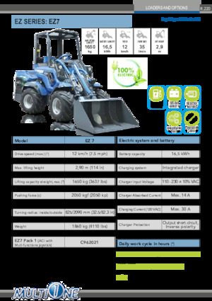 Elektromos gumikerekes rakodók Multione EZ 7