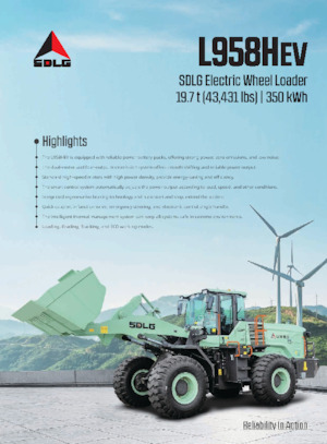 Elektromos gumikerekes rakodók SDLG L958HEV