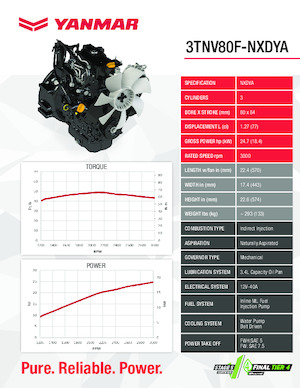 Motorok Yanmar 3TNV80F-NXDYA