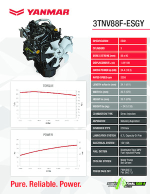 Motorok Yanmar 3TNV88F-ESGY