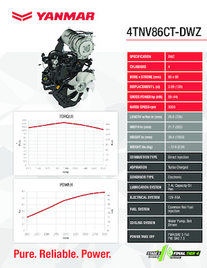 Motorok Yanmar 4TNV86CT-DWZ