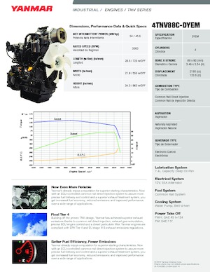 Motorok Yanmar 4TNV88C-DYEM