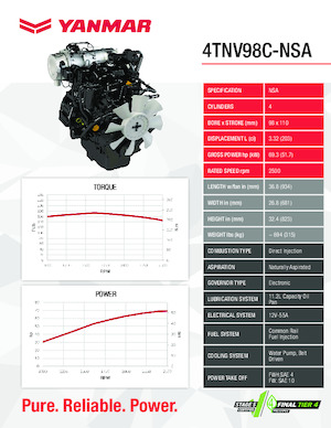 Motorok Yanmar 4TNV98C-NSA