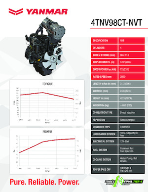 Motorok Yanmar 4TNV98CT-NVT