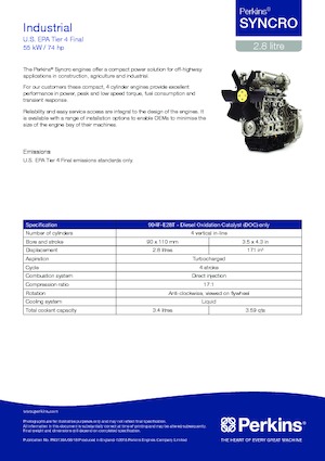 Motorok Perkins 904F-E28T
