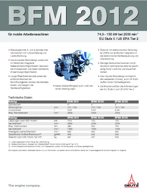Motorok Deutz BF 4 M 2012