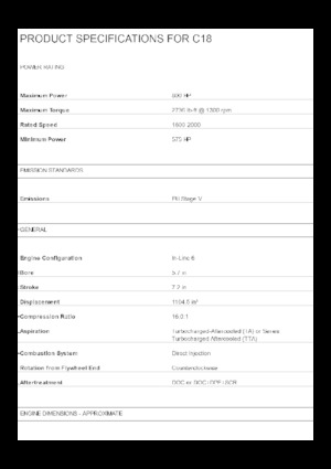Motorok Caterpillar C18