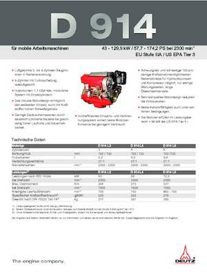 Motorok Deutz D 914 L4