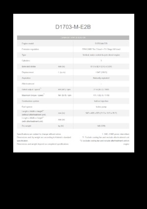 Motorok Kubota D1703-M-E2B
