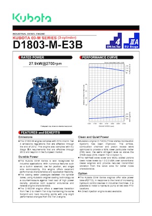 Motorok Kubota D1803-M-DI-E2B