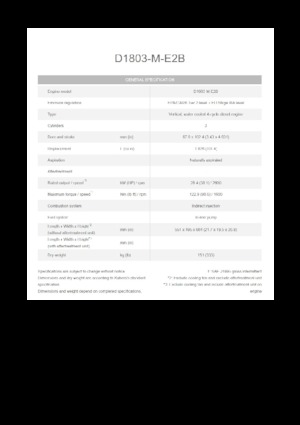 Motorok Kubota D1803-M-E2B