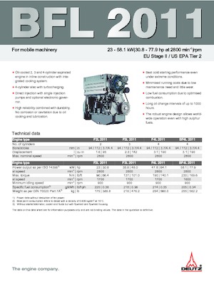 Motorok Deutz F 3 L 2011