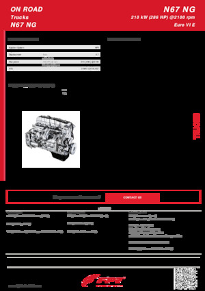 Motorok FPT Industrial N67 NG ENT (210 kW) 