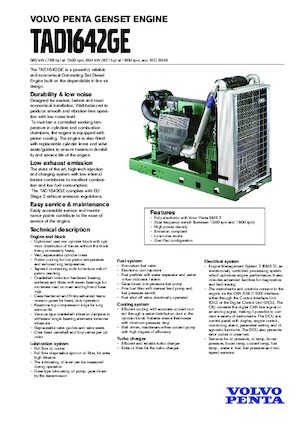 Motorok Volvo Penta TAD1642GE