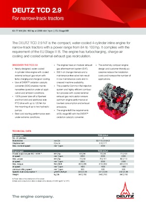 Motorok Deutz TCD 2.9 L4