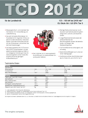 Motorok Deutz TCD 2012 L6