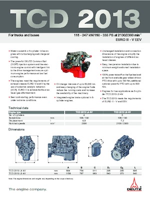 Motorok Deutz TCD 2013 L6 4V