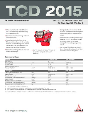 Motorok Deutz TCD 2015 V8