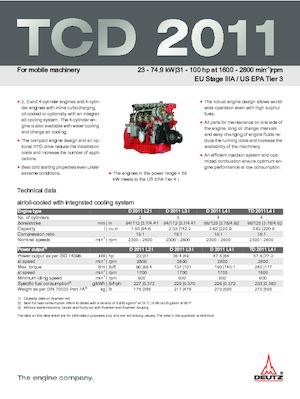Motorok Deutz TD 2011 L4 I