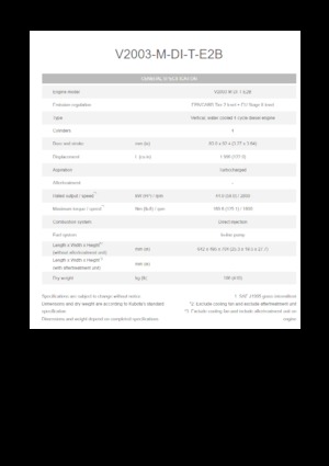 Motorok Kubota V2003-M-DI-T-E2B