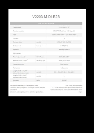 Motorok Kubota V2203-M-DI-E2B