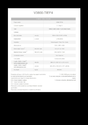 Motorok Kubota V3800-TIEF