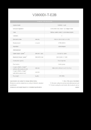 Motorok Kubota V3800DI-T-E2B